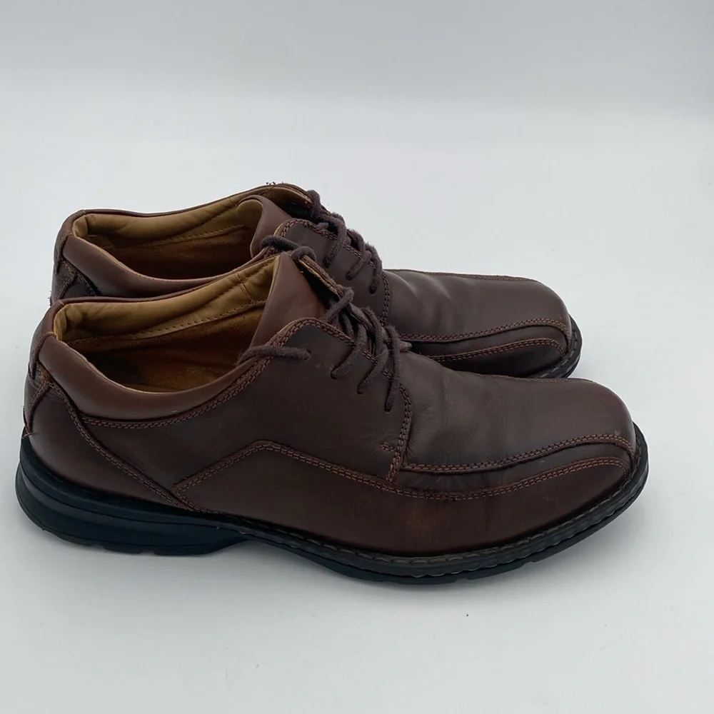 Dockers Men's Brown Leather pro style Shoes Oxford men 10M office casual comfort